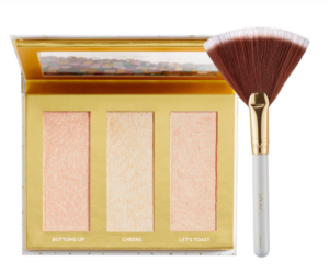 Pur Sparkle and Shine Bright Highlighter Palette with Fan Brush